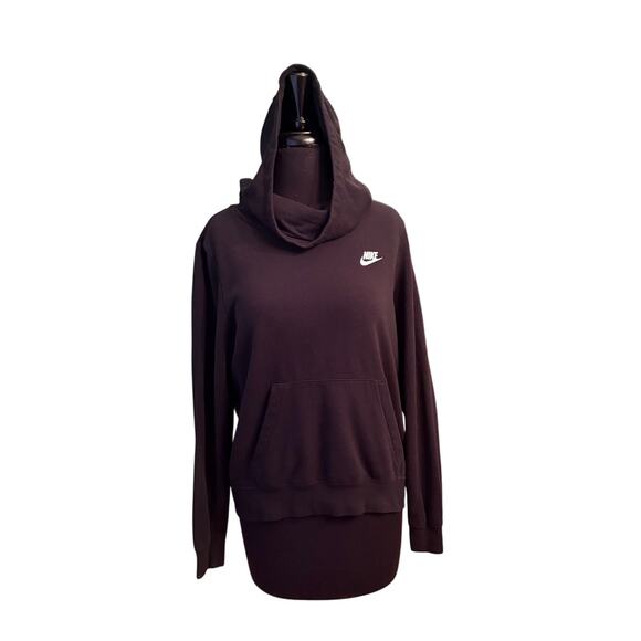 Nike Women’s Black Funnel Neck Pullover Hoodie Size M Style BV4526-010 - Picture 1 of 7